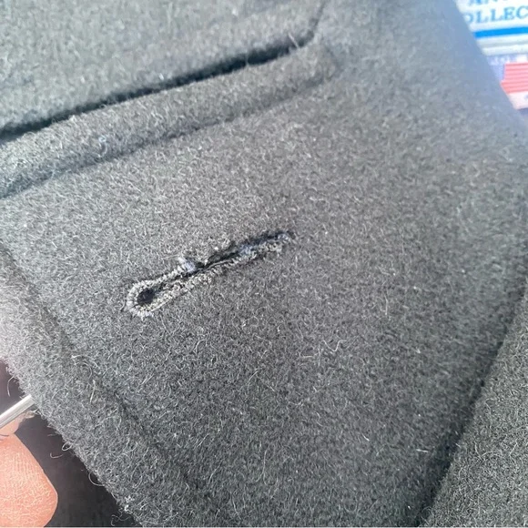 Sterlingwear Boston Double-Breasted Black Wool Navy Peacoat, 40R - Picture 11 of 16